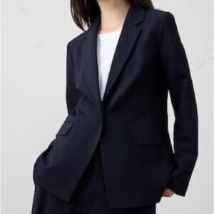 Banana Republic Factory Black Sculpted Stretch Blazer Lined NWT Sz 18